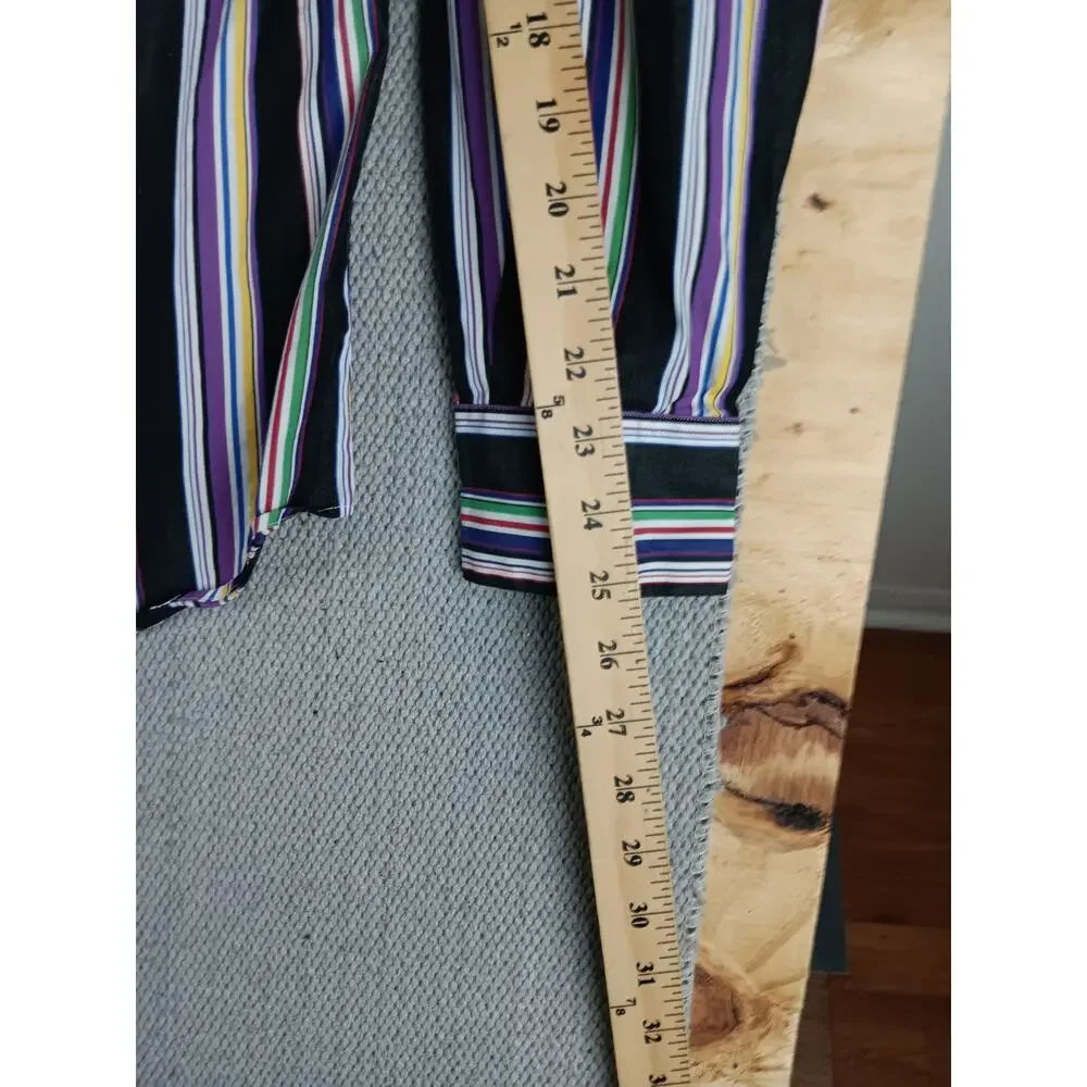 Vintage Polo‎ Ralph Lauren Regent Shirt Mens L Multi-Stripped Custom Fit Preppy